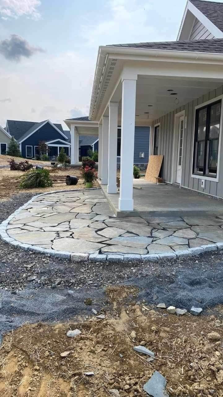 Landscape construction and bare ground before stabilization